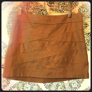 Express Gold Mini Skirt